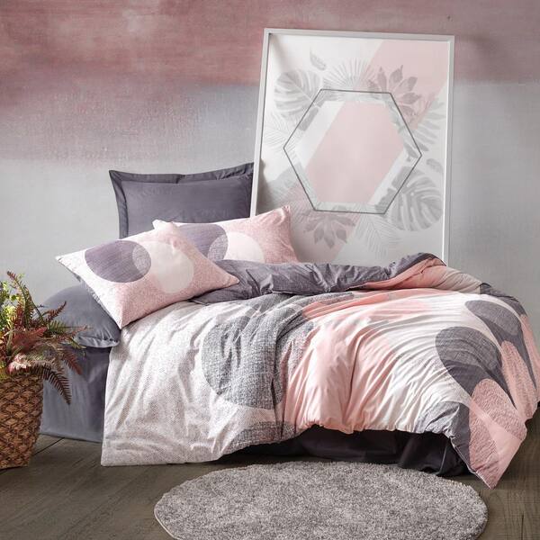 Sushome Peach Circles Duvet Cover, What Size Blanket Covers A Queen Bed