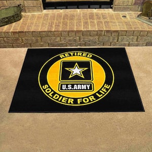 U.S. Army Black 3 X 4 ft. Tufted Solid Nylon Rectangle All-Star Rug - 34 in. x 42.5 in.