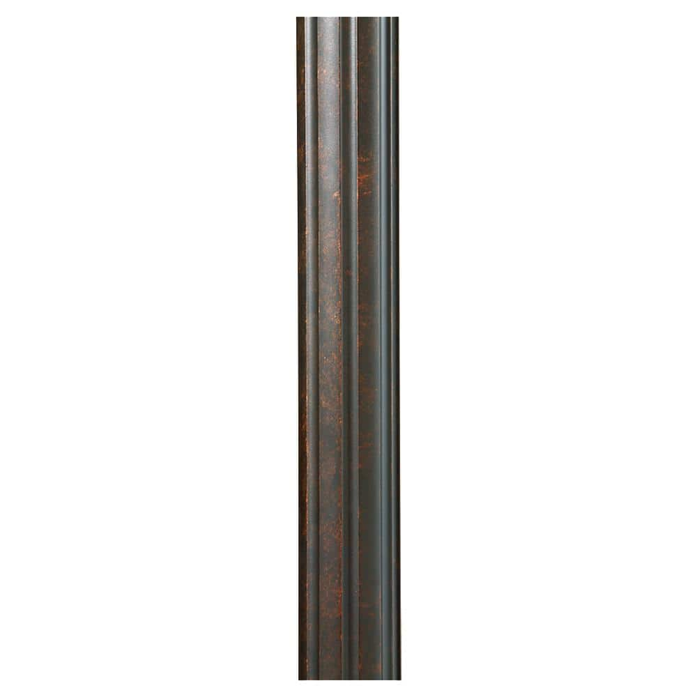 Generation Lighting 7 ft. Walnut Fluted Outdoor Lamp Post