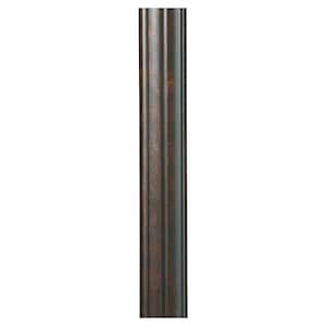 7 ft. Walnut Fluted Outdoor Lamp Post