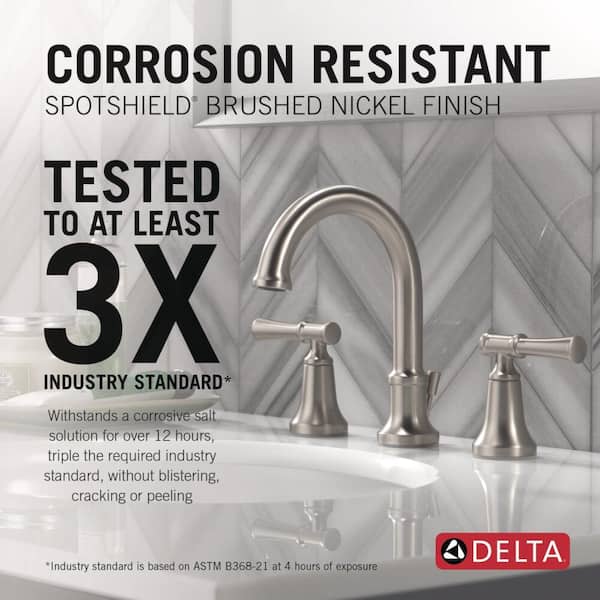 Chamberlain 8 in. Widespread 2-Handle Bathroom Faucet in SpotShield Brushed Nickel Chamberlain 8 in. Widespread 2-Handle Bathroom Faucet in SpotShield Brushed Nickel