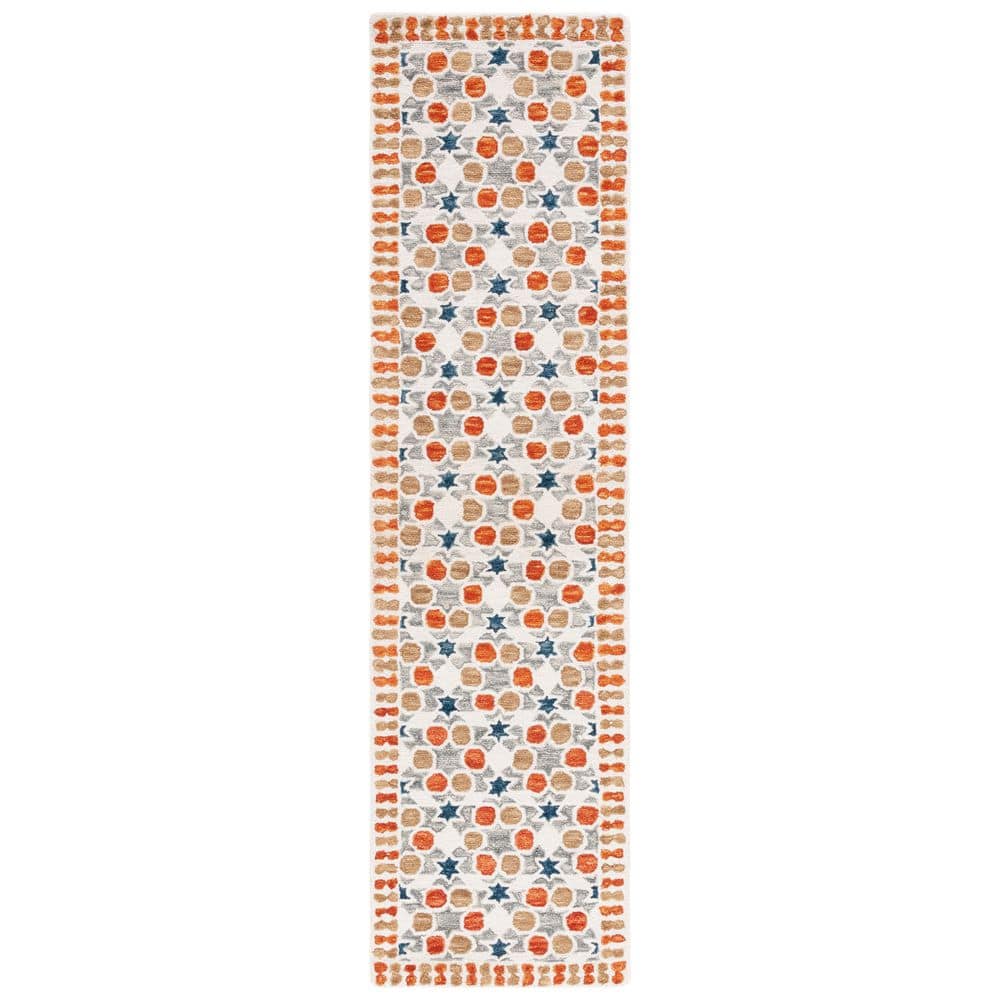 Aspen 2 ft. x 9 ft. Ivory/Gray Garden Tile Runner Rug price history on PriceWatchPro