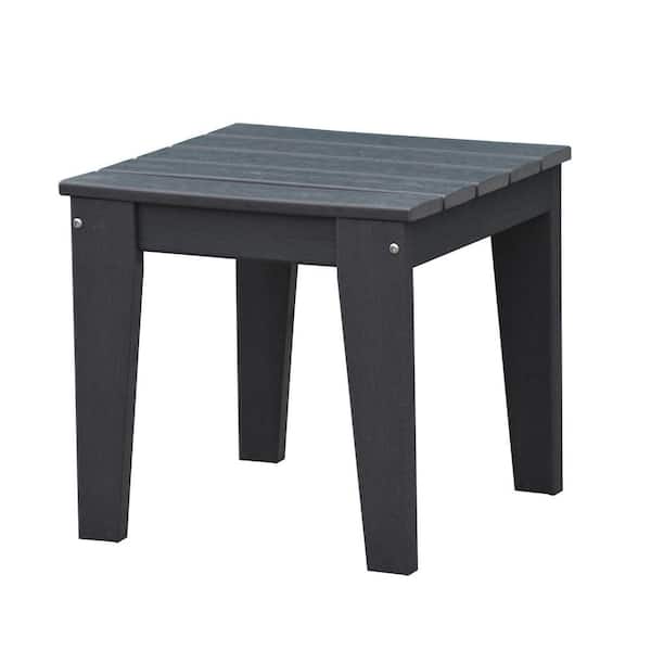 Wildaven Classic TX Standard HDPE Gray Outdoor Adirondack Side Table