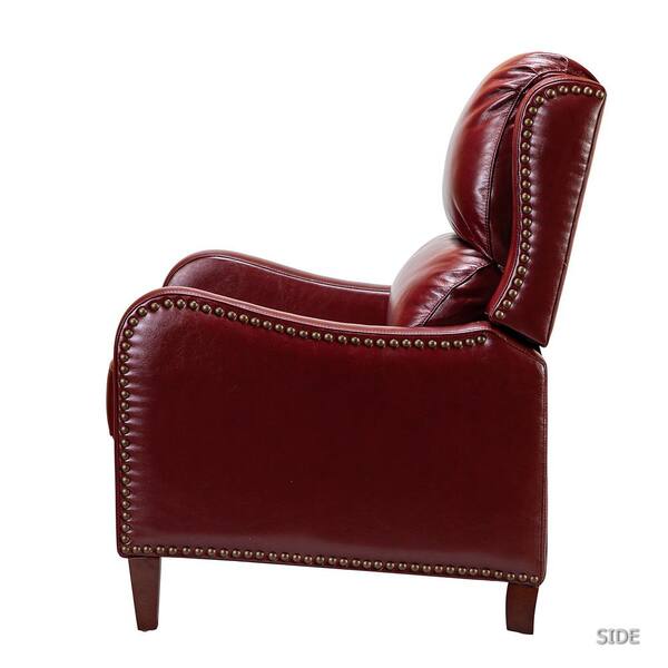 jayden creation hyde genuine leather recliner with wingback