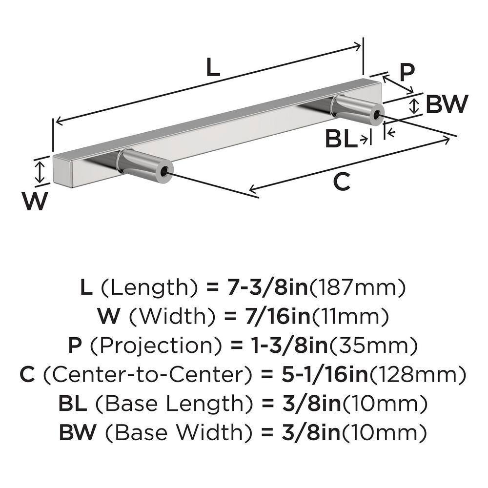 Polished Chrome 7.38" Bar Cabinet Pulls with Mounting Hardware