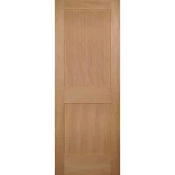 Builders Choice 24 in. x 80 in. 2-Panel Square Top Solid Core Hemlock Single Prehung Interior Door