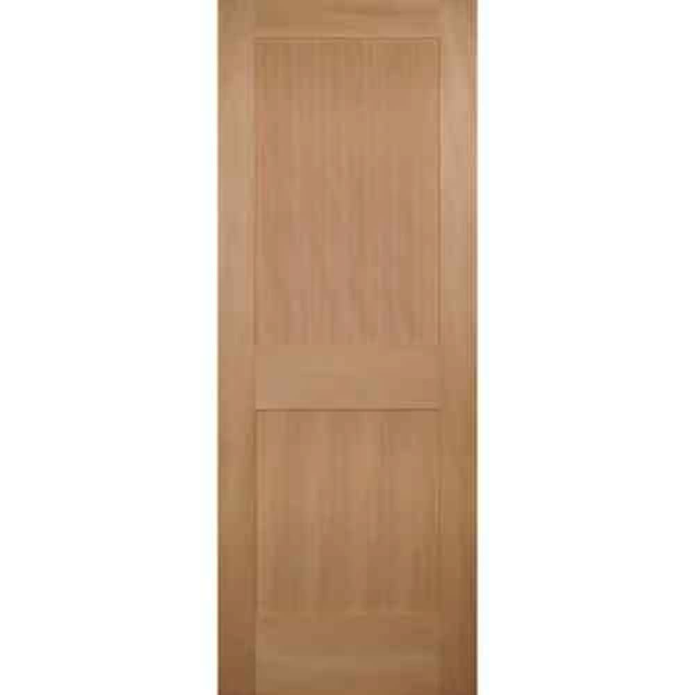 Builders Choice 28 in. x 80 in. 2Panel Square Top Solid Core Hemlock Single Prehung Interior