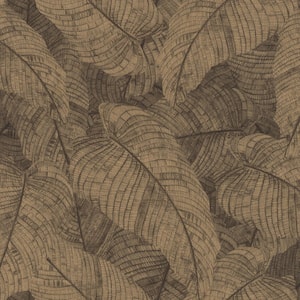 Galner Copper Leaves Wallpaper Sample