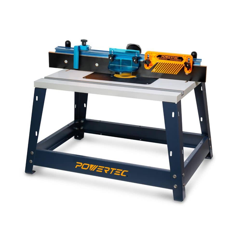 POWERTEC 23-5/8 in. x 15-3/4 in. Bench Top Router Table and 24 in