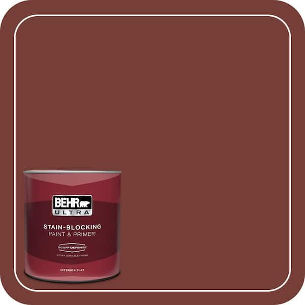 BEHR ULTRA 1 qt. #BXC-76 Florence Red Extra Durable Flat Interior Paint & Primer