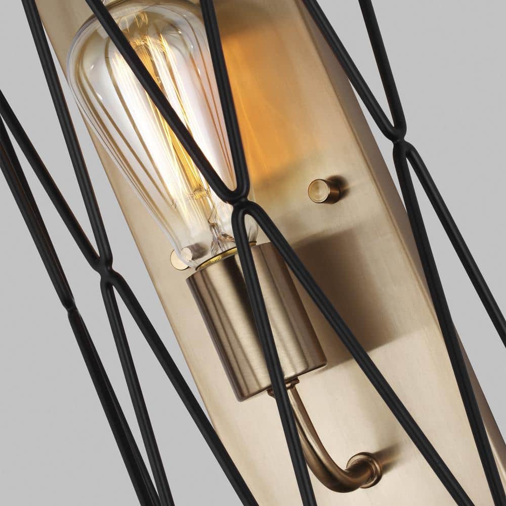 Zarra 1-Light Satin Brass Outdoor Wall Sconce
