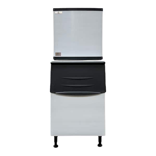 31 in. W 1000 lbs. Freestanding Air Cooled Commercial Ice-Maker with big capacity Bin in Stainless Steel