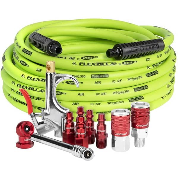 250 psi Made in USA Air Pro 1/4" x 19" Air Hose with Lever Lock-On Chuck 