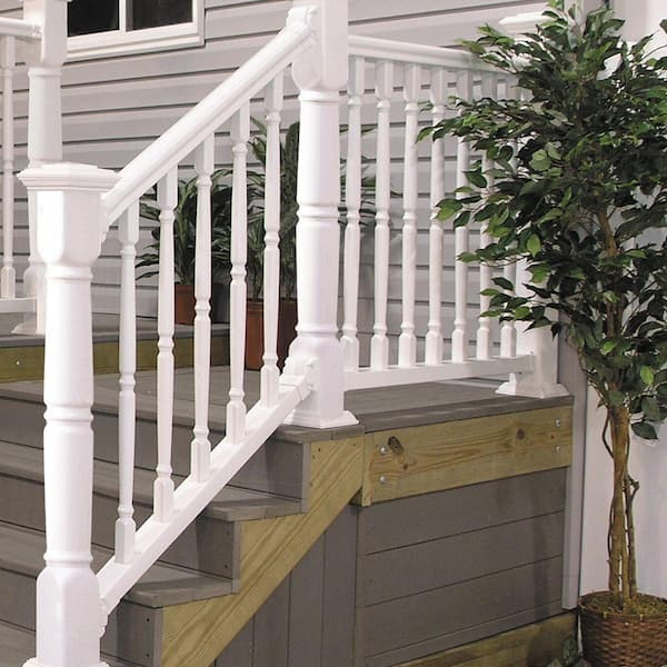 Williamsburg 6 ft. x 36 in. White PolyComposite Stair Rail Kit without Brackets