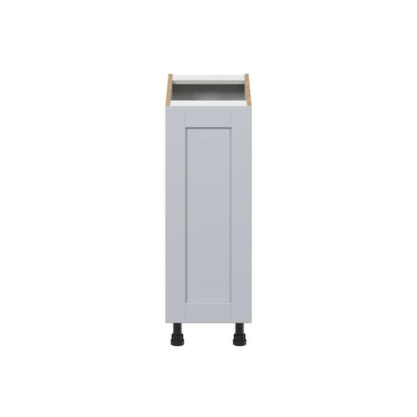 J COLLECTION 12 in. W x 34.5 in. H x 24 in. D Littleton Painted Gray Recessed Assembled Pull-Out Right Spice Rack Kitchen Cabinet