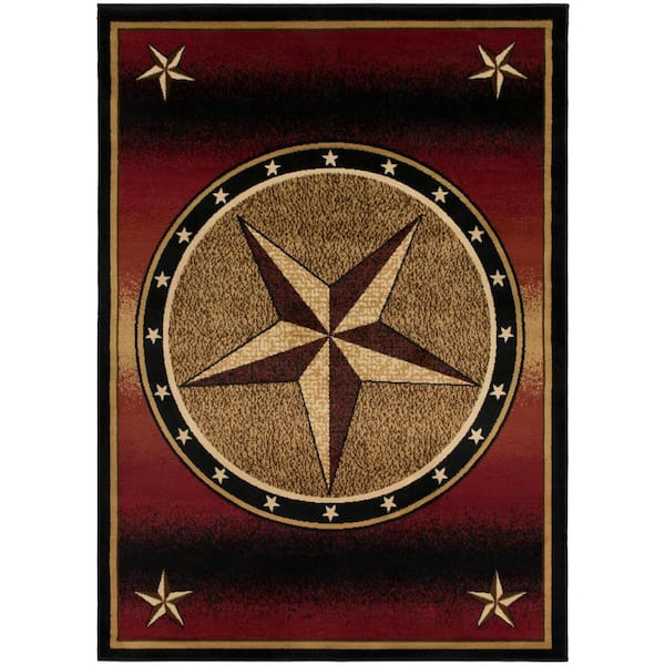 Mayberry Rug American Destination Rust Amarillo Western Multi-Color 5 ft. x 8 ft. Area Rug