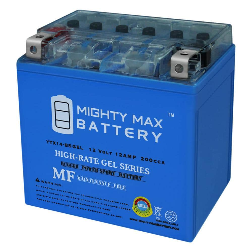 Mighty Max Battery Ytx14 Bs Gel Battery For Royal Enfield Int Continental Gt 650 19 20 6255