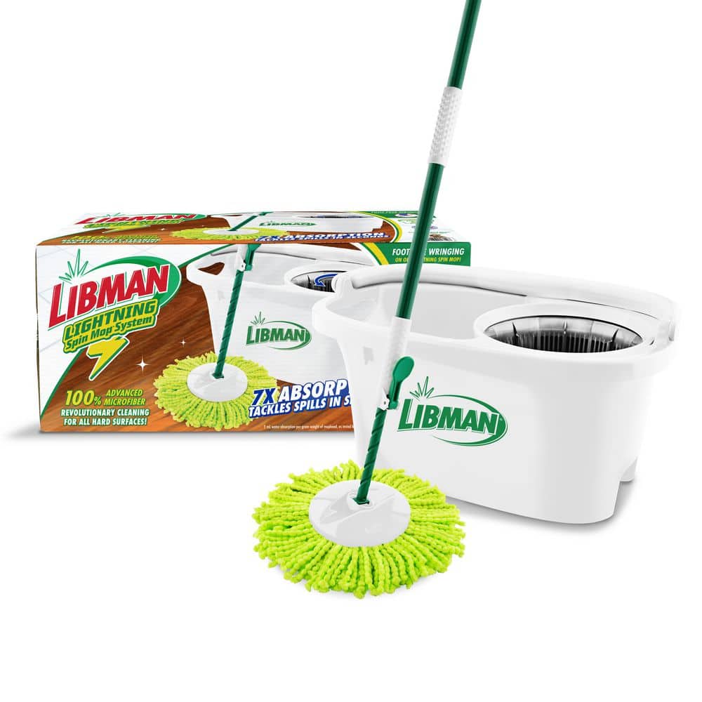 Libman Microfiber Lightning Spin Mop and Bucket Floor
