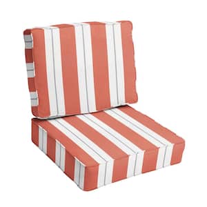 22.5 x 22.5 x 22 Deep Seating Indoor/Outdoor Cushion Chair Set in Sunbrella Relate Persimmon