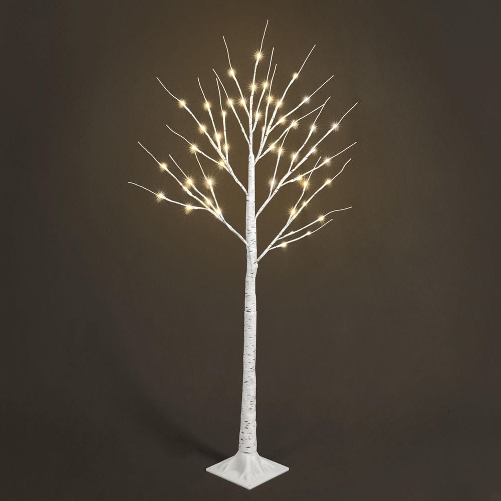 4 ft. White Pre-Lit LED Birch Tree Artificial Christmas Tree with 48 Warm White LED Light price history on PriceWatchPro