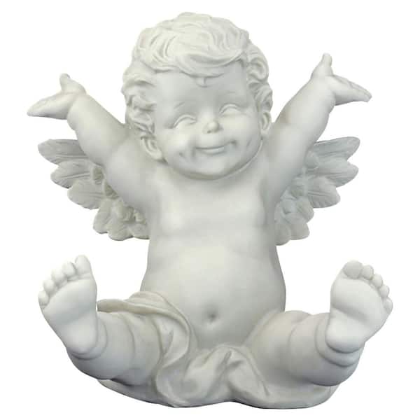 Design Toscano 11.5 in. H Topsy The Tumbling Cherub Statue