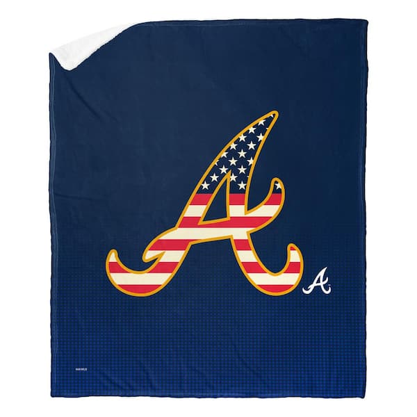 THE NORTHWEST GROUP MLB Braves Celebrate Series Silk Touch Sherpa Multicolor Throw