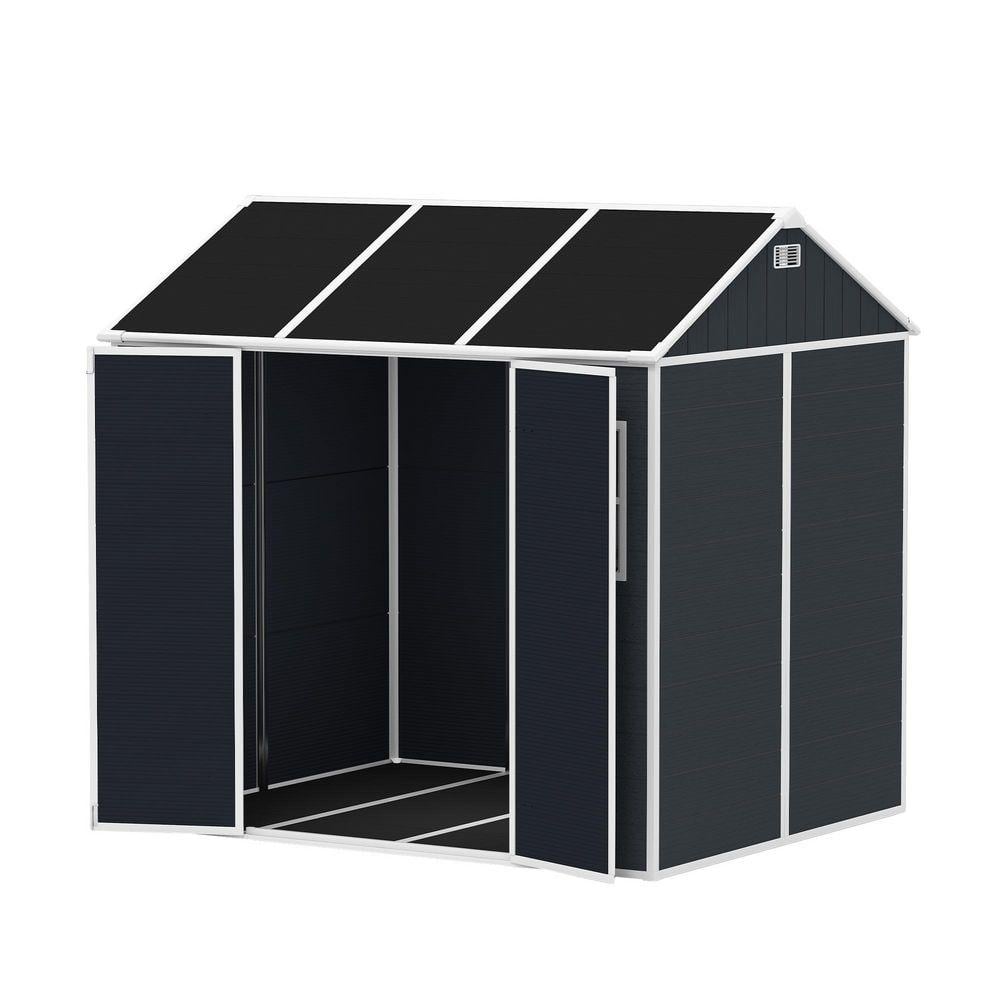 8 ft. x 7 ft. Outdoor Resin Shed with 2-Window and Double-Door