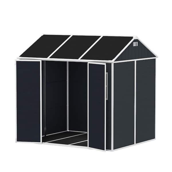 8 ft. x 7 ft. Outdoor Resin Shed with 2-Window and Double-Door