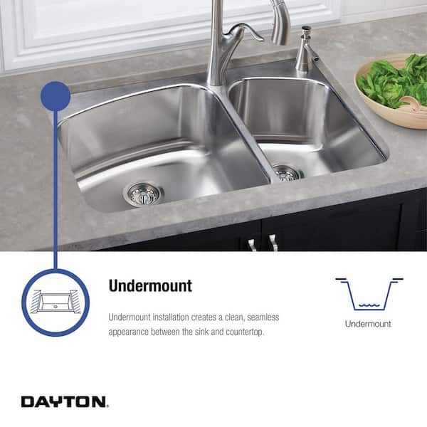 Dayton Stainless Steel 17 in. Undermount Bar Sink