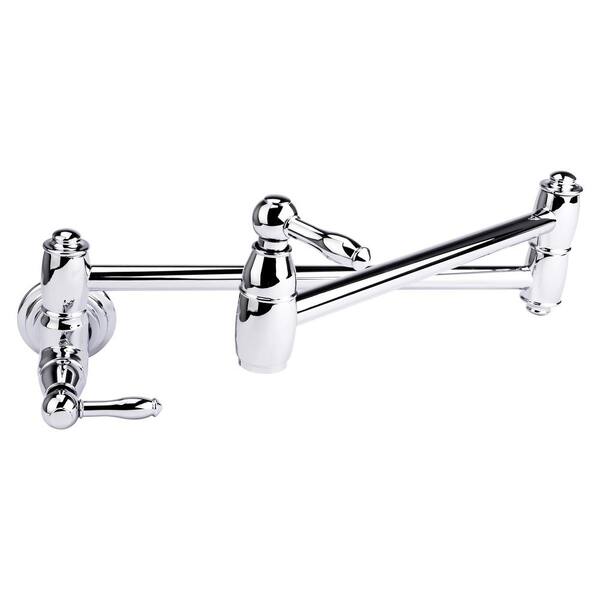 Brienza Traditional Wall-Mount Pot Filler in Chrome