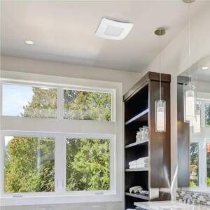 110 CFM Easy Installation Bathroom Exhaust Fan with LED Lighting and Humidity Sensing