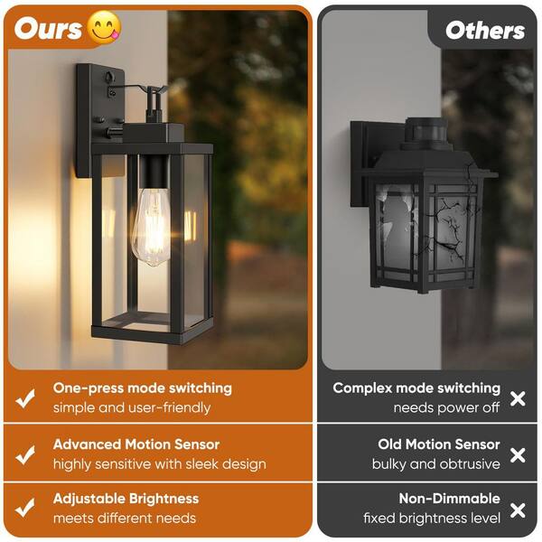 Nordic Hygge 2-pack Motion Sensor Outdoor Wall Lights Fixtures