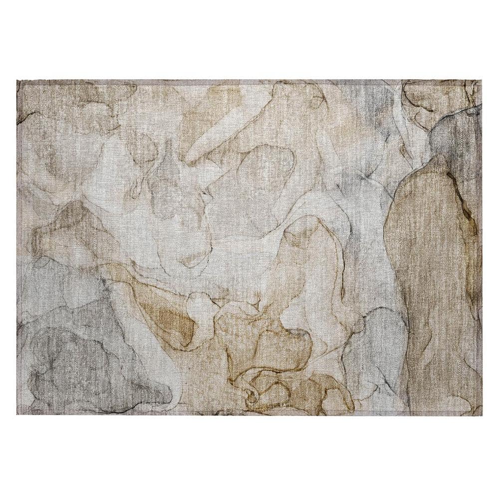 Beige 2 ft. x 3 ft. Abstract Indoor/Outdoor Area Rug price history on PriceWatchPro