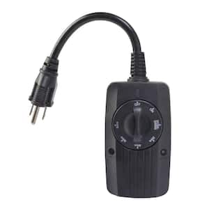 8.3-Amp 24-Hour Outdoor Plug-In Wireless Remote Timer with Photocell Light Sensor, Black
