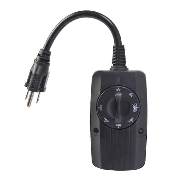 8.3-Amp 24-Hour Outdoor Plug-In Wireless Remote Timer with Photocell Light Sensor, Black