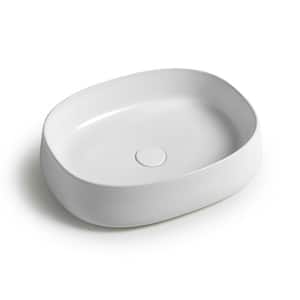 Mood JU 50.40 Ceramic Rectangle Vessel Sink in Glossy White