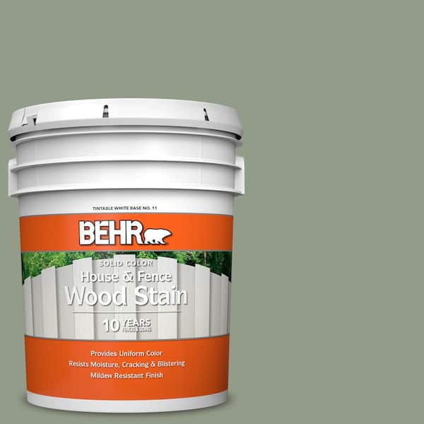 BEHR 5 gal. #430F-4 False Cypress Solid Color House and Fence Exterior Wood Stain