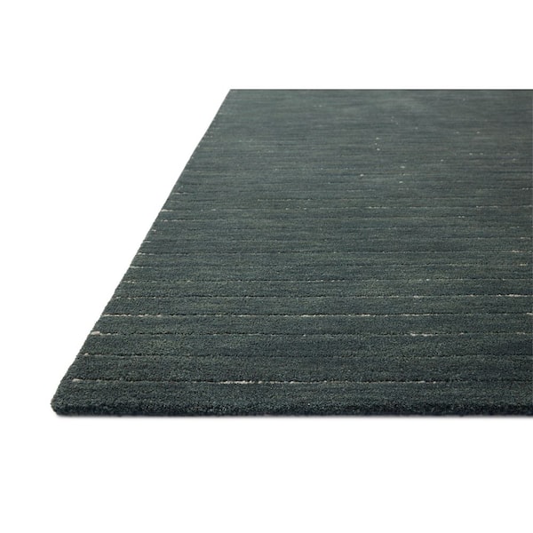 Chris Love Julia Henry Denim / Ivory 2 ft. 3 in. x 3 ft. 9 in.  Contemporary Accent Rug