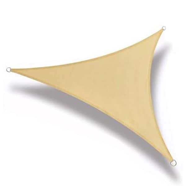 12 ft. x 12 ft. x 12 ft. Triangle Sand Sun Shade Sail Canopy UV Block for Outdoor Patio Garden with D-Rings