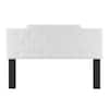Modway Juliet Tufted Velvet Headboard For Queen Bed - Adjustable Height, White, Vintage Style