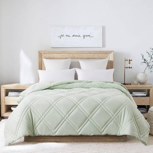 Pure Linen Solid Duck Green King Duvet Cover + Reviews