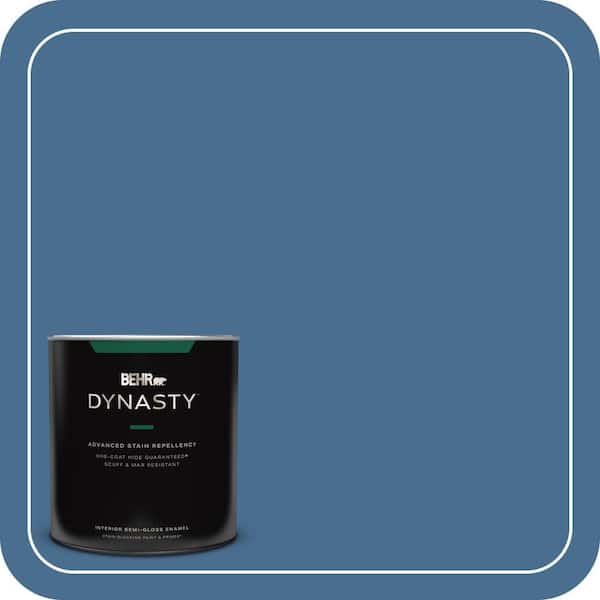BEHR DYNASTY 1 qt. #M510-5 Sailors Bay One-Coat Hide Semi-Gloss Enamel Interior Stain-Blocking Paint and Primer