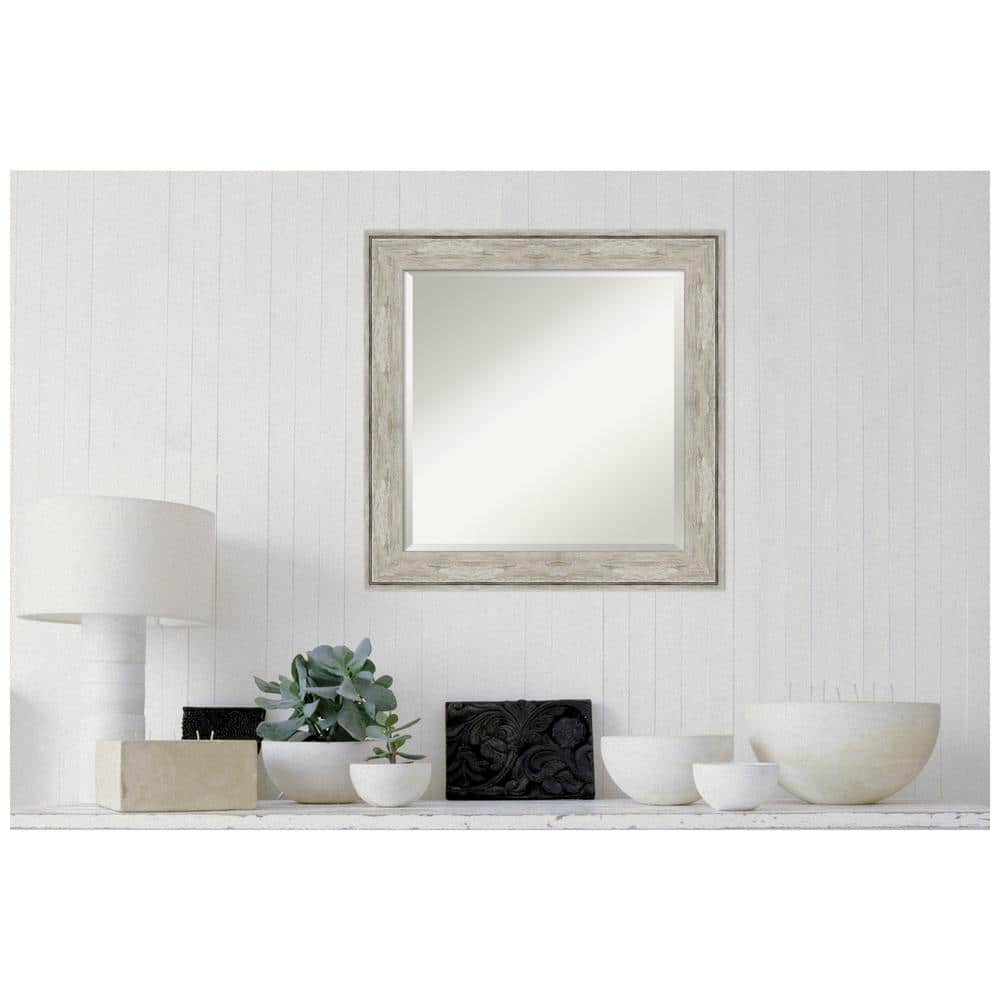 Crackled Silver Rectangular Bathroom Vanity Wall Mirror