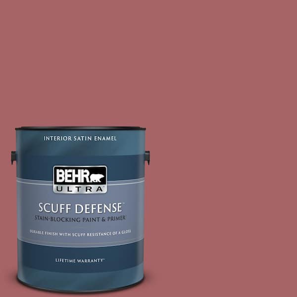 BEHR ULTRA 1 gal. #PPU1-06 Rose Marquee Extra Durable Satin Enamel Interior Paint & Primer
