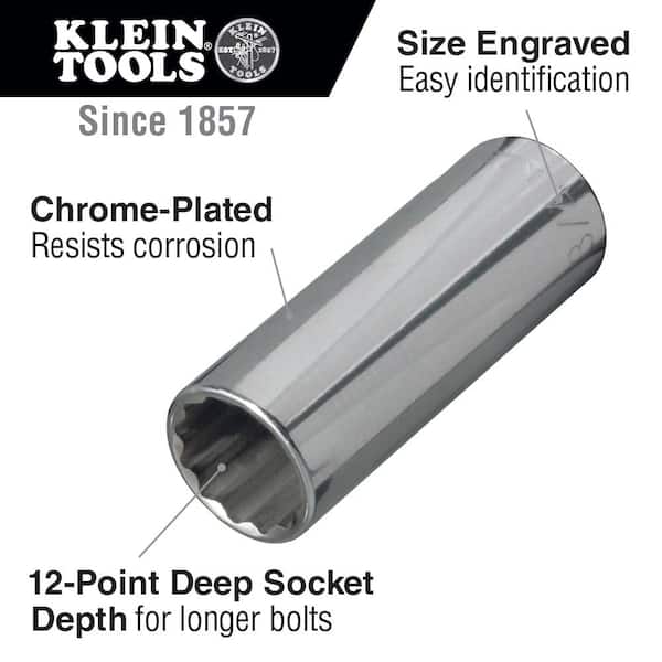 1/2 in. Drive 11/16 in. D 12-Point Socket