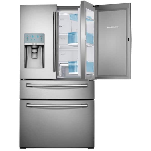 Samsung 29.5 cu. ft. Food Showcase 4-Door French Door Refrigerator in Stainless Steel