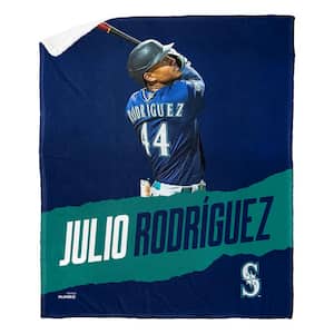 MLB Mariners 23 Julio Rodriguez Silk Touch Sherpa Multicolor Throw