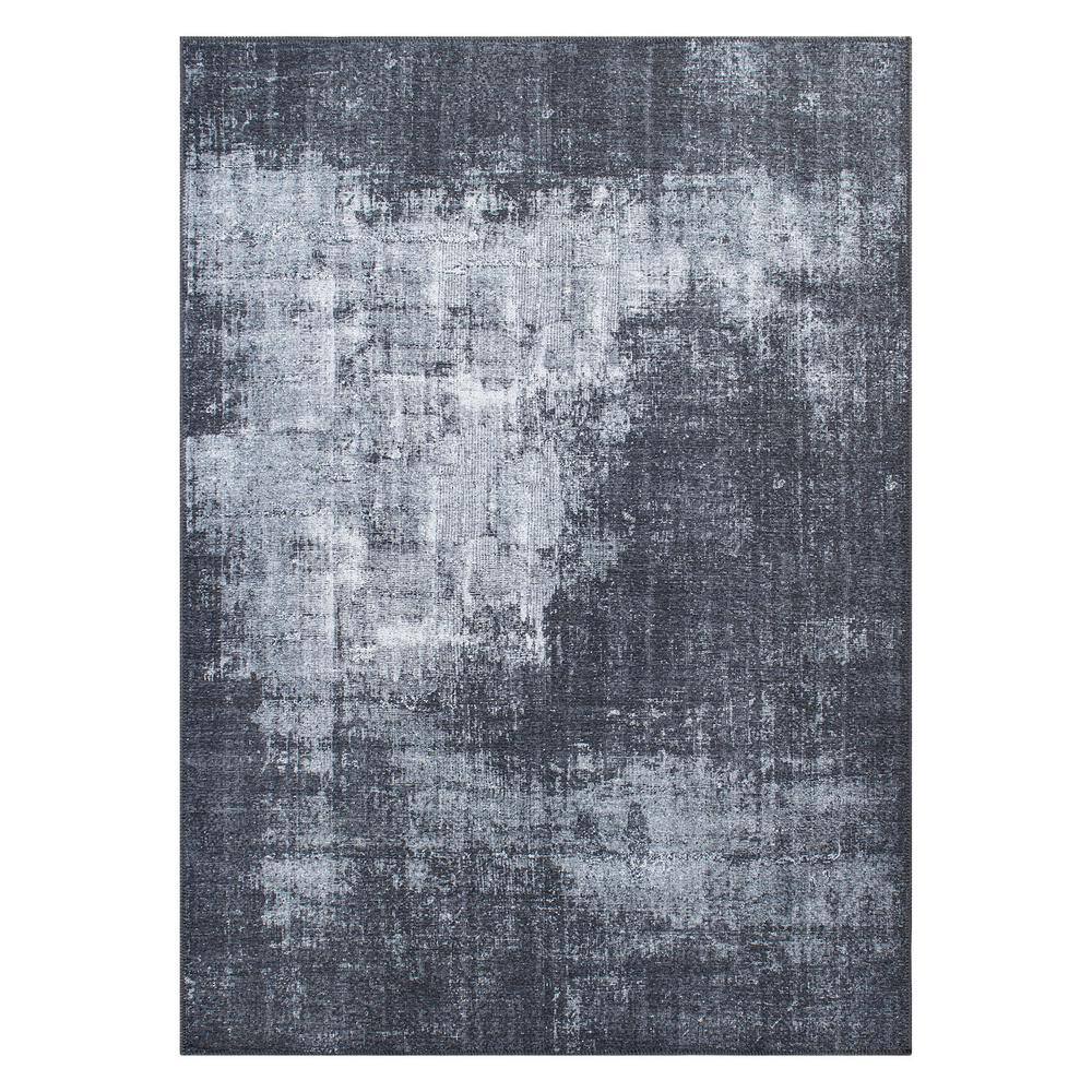 World Rug Gallery Dark Gray 7 ft. 7 in. x 9 ft. 6 in. Contemporary ...