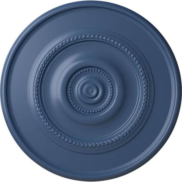 Ekena Millwork 1-1/8" x 24-3/8" x 24-3/8" Polyurethane Traditional Reece Ceiling Medallion, Hand-Painted Americana