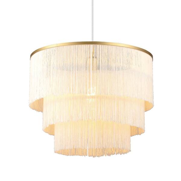 Novogratz x Globe Electric Janis 1-Light Matte Gold Pendant Light